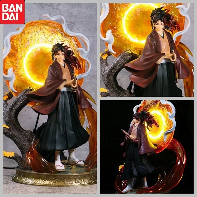 40cm Anime Demon Slayer Figure Breath Of The Sun Gk Tsugikuni Yoriichi Luminous Pvc Model Toys Action Figure Birthday Gifts