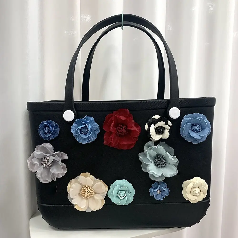 Creative Cloth Charms for Bogg Bags Flower Handbag Beach Bag Decoration Beach Bag Accessories Charms for Bogg Bag Woman