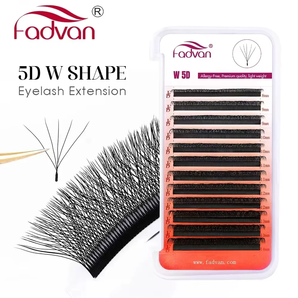 

Fadvan 5D 6D W Shape Lashes Soft Faux Mink Eyelash Extension Supplies