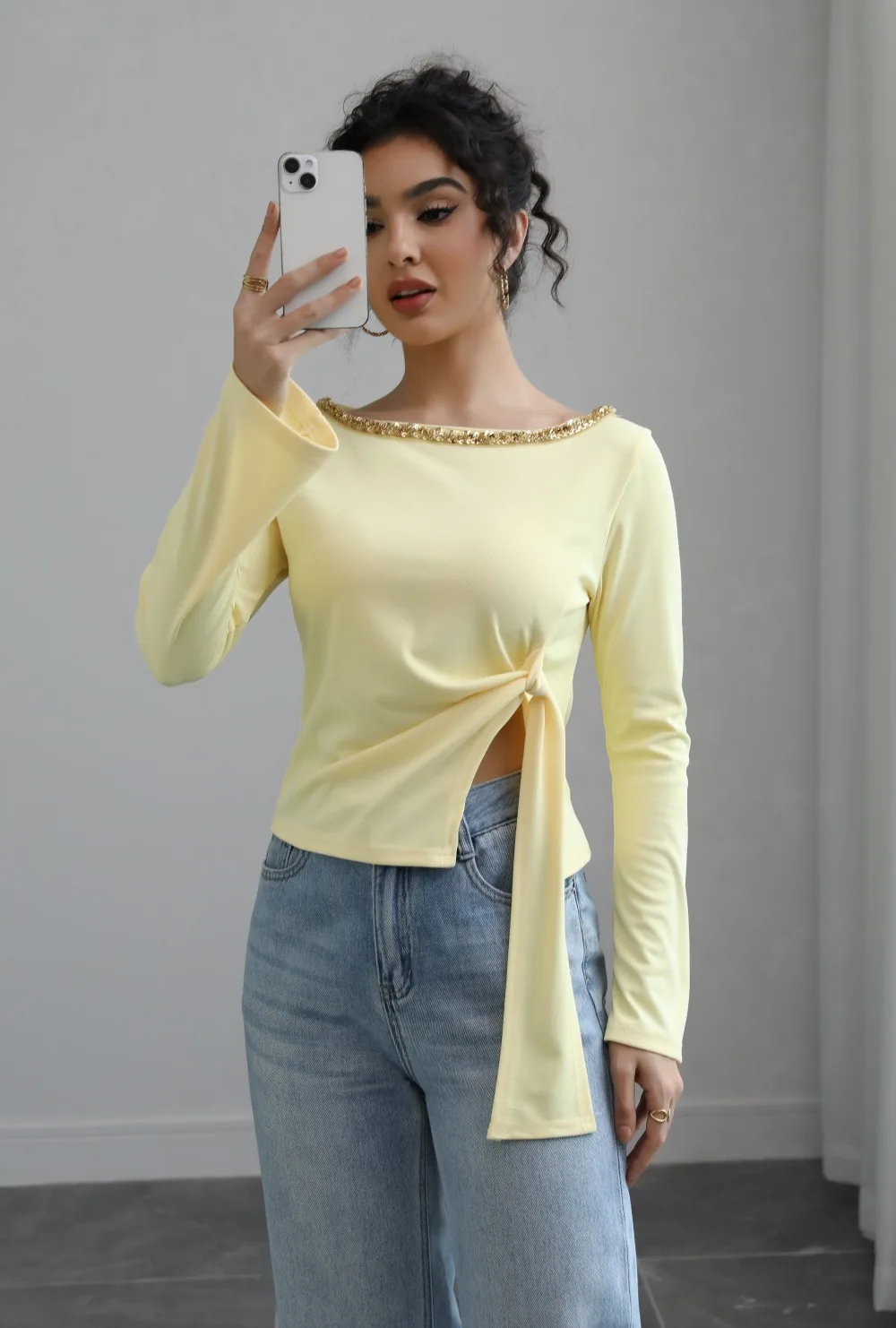 2025 New Women's Asymmetrical Top Summer Solid Long Sleeveless Sexy T-Shirt Lady Fashion Elegant Irregular Shoulder T-Shirt