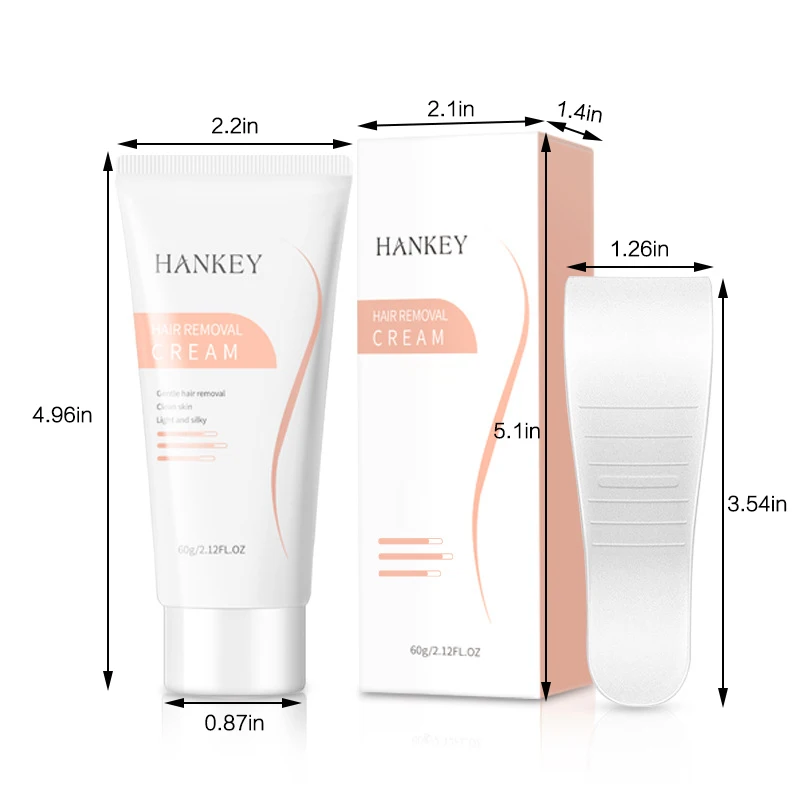 HANKEY Hair Removal Cream Painless For Men And Women Effectively Armpit Leg Arm Skin Care Light and Silky 60g