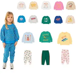 24 set felpa con cappuccio e pantaloni per bambini autunno/inverno, maglietta a maniche lunghe in cartone animato per ragazzi e ragazze