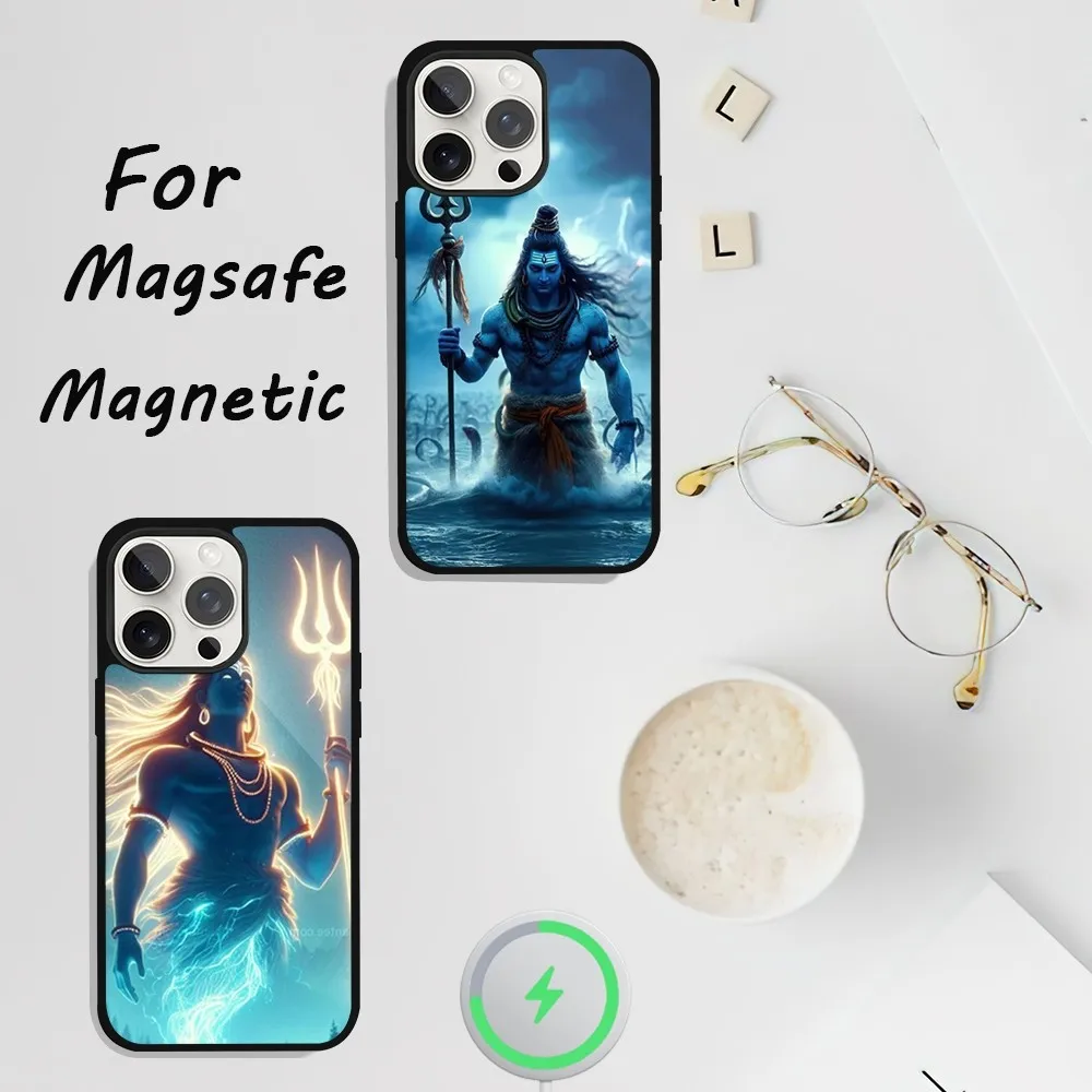 Lord Shiva Hindu God Buddha Phone Case For iPhone 11 13 12 14 15 Plus Max Pro Magsafe Magnetic Wireless Charging shell