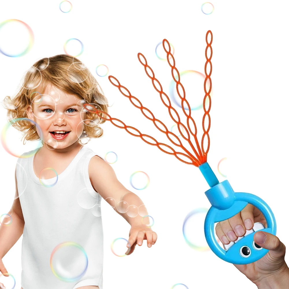 32穴スマイルフェイスバブルワンド、シャボン玉吹きおもちゃ、子供用夏の屋外アクティビティ、パーティー、誕生日用