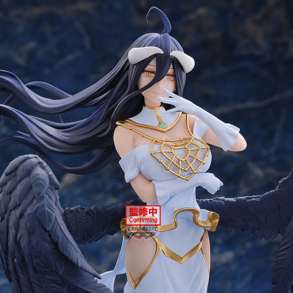 Original BANDAI OVERLORD Albedo FIGURE Anime Action Figure Desktop Collector Figurine Banpresto Modl Toys Doll 20 cm