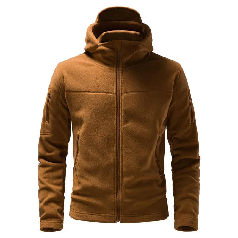 2023 Autumn New Casual Sports Double sided Velvet Zipper Hooded Men's Coat