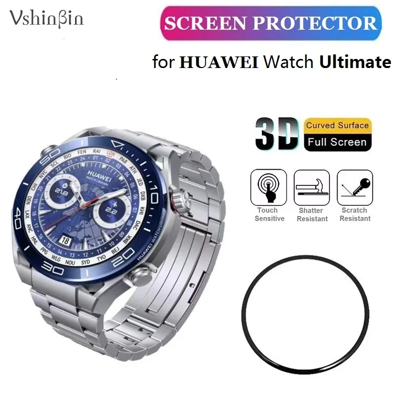 100PCS 3D Soft Screen Protector for Huawei Watch Ultimate Smartwatch Full Cover HD Clear Scratch Resistant Protective Film