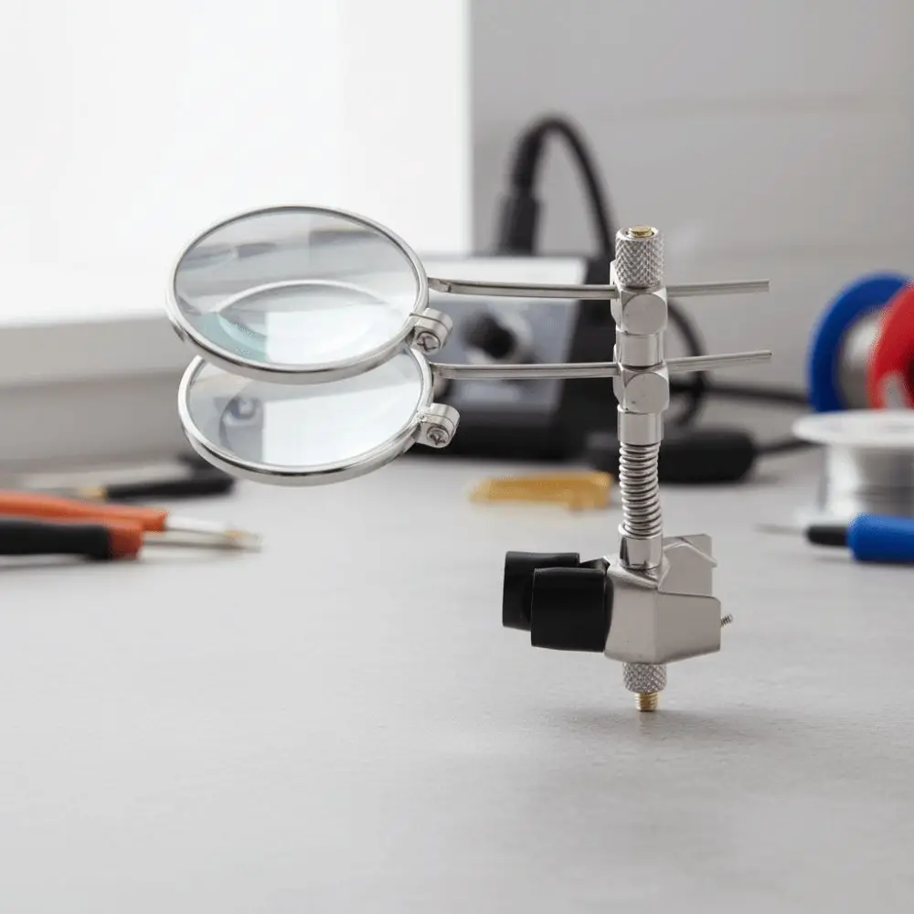 Hands-Free Jeweller's Eye Loupe Clip-On Rotatable Magnifying Glass 5/10/15X Portable Pocket Magnifier Mobile Phone Servicing