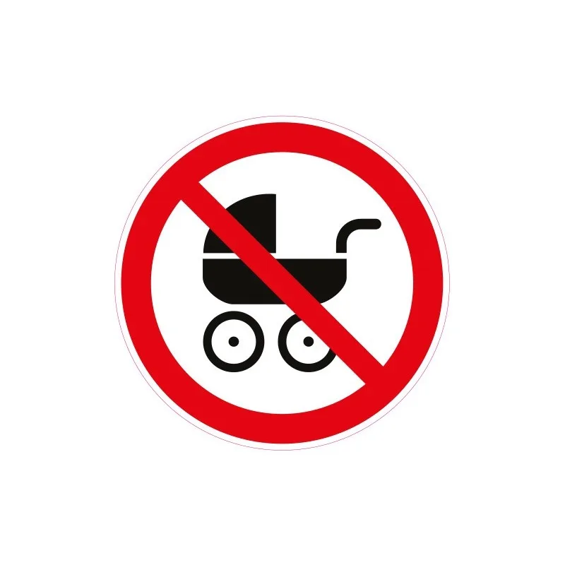 

Warning Sign Pram Prohibited Children Carriage Warning Sticker NEW-