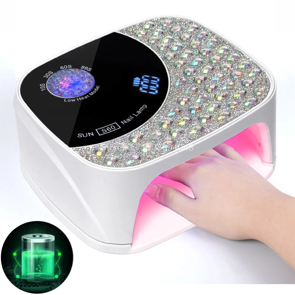 

Rechargeable UV LED Nail Lamp For Nails 36 LEDs Wireless Gel Polish Curing Lamp With Screen Professional Nail Equipment
