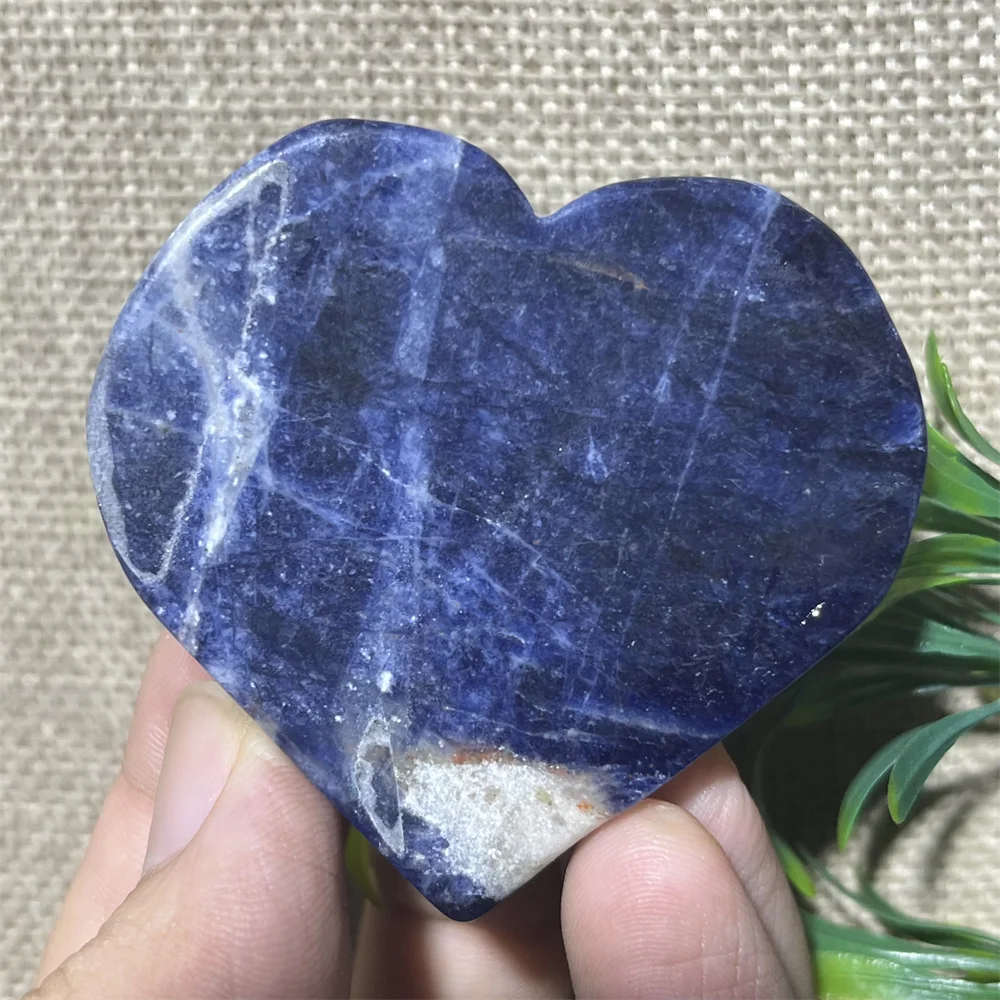 Natural Heart Sodalite Crystal Beauty Stone Gemstones Quartz Minerals Spiritual Wicca Reiki Ornaments Home Decoration