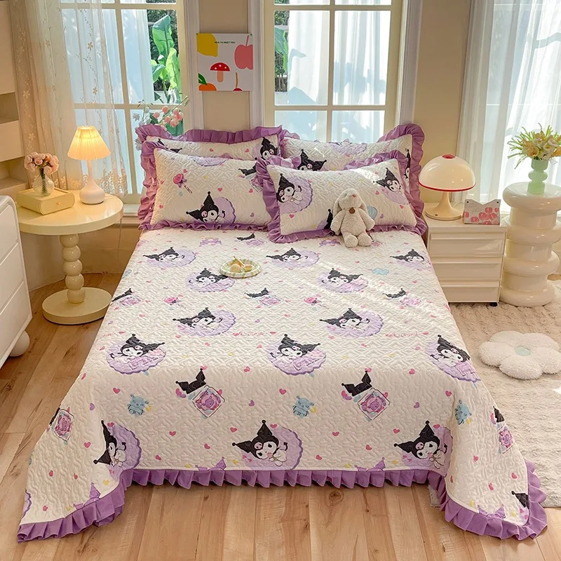 

Sanrio Kawaii Hello Kitty Pure Cotton Sheets My Melody Cinnamoroll Anime Cartoon Lovely Fashion Exquisite Skin Friendly Sheets