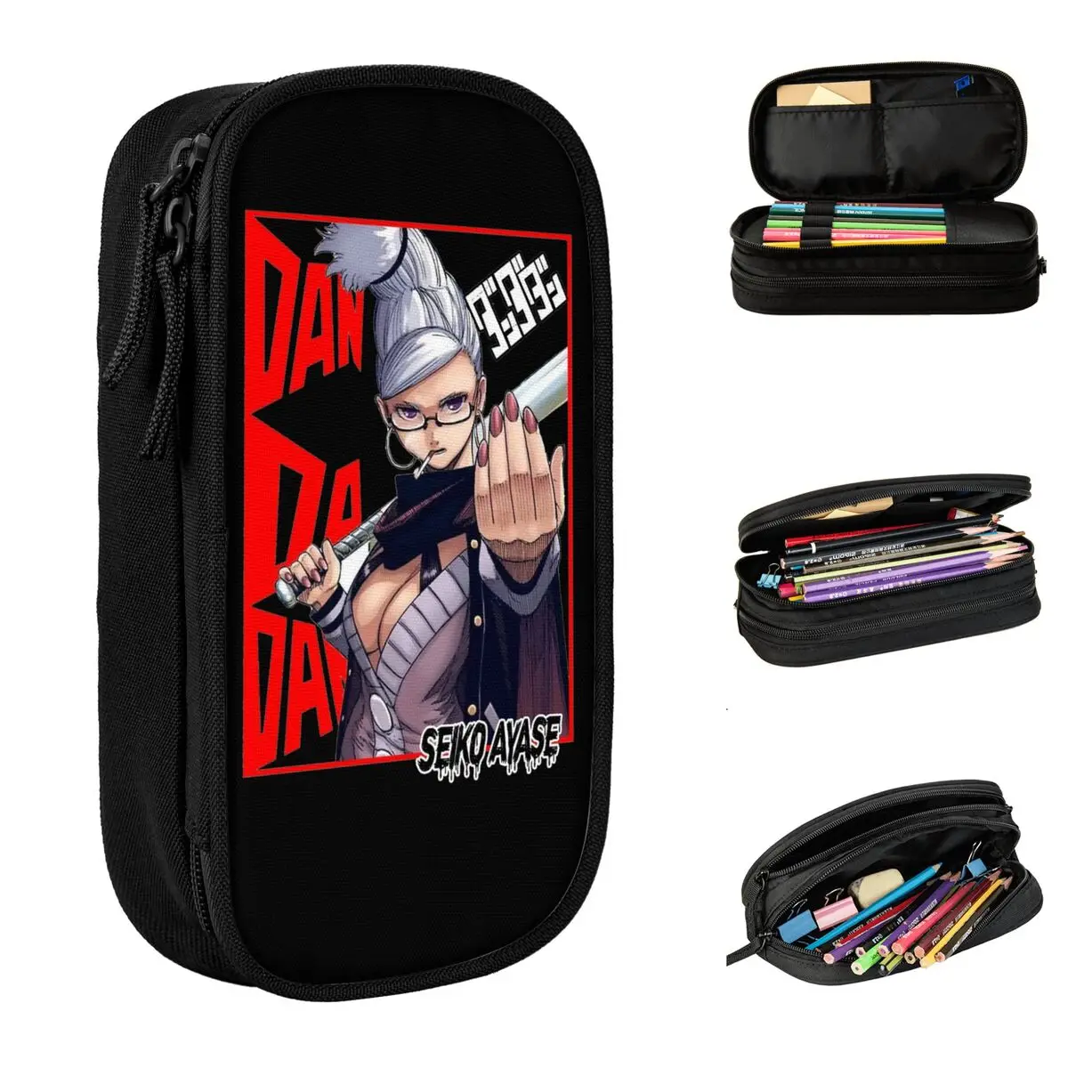 

Dandadan Seiko Ayase Anime Pencil Cases Pencilcases Pen Box for Girls Boys Big Capacity Bag School Supplies Stationery
