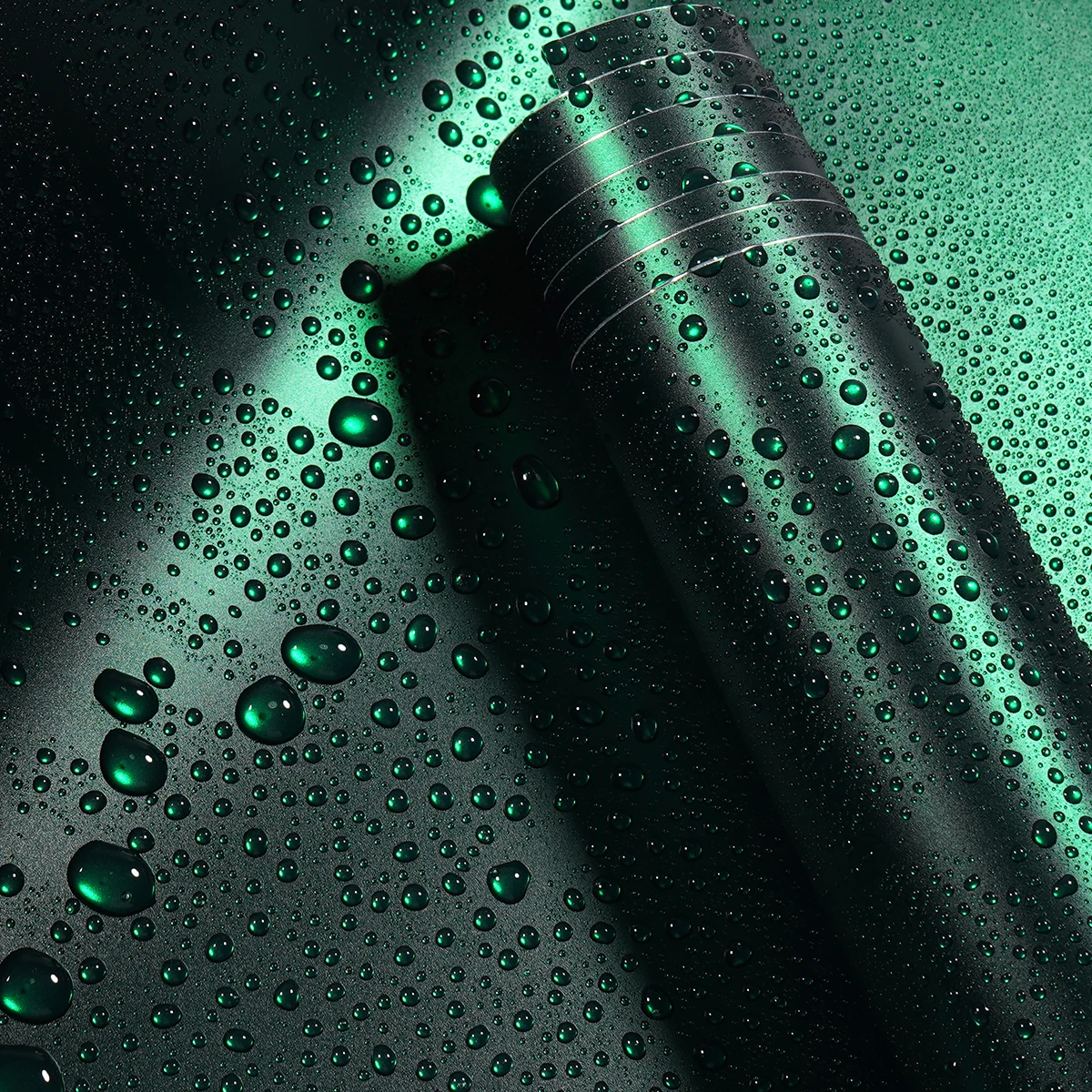 

30/50CM Matte Metal Green Packaging Film Vinyl Roll Color change Car Body Partial Rearview Mirror Car Motorcycle Curved Surface