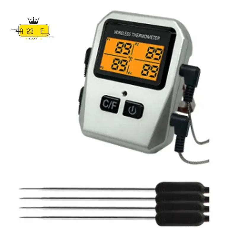 

A23E-Tuya 100 м беспроводной термометр для мяса и еды кухонный инструмент для приготовления пищи духовка гриль барбекю Bluetooth измеритель температуры (серебро) Easy Insta