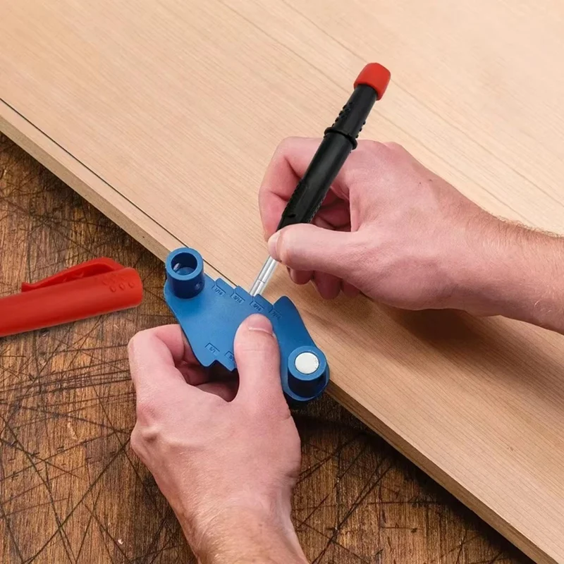 ABPP-솔리드 목수 연필 세트 목수 목공을위한 숫돌이 내장 된 2.8Mm 깊은 구멍 기계식 연필 마커