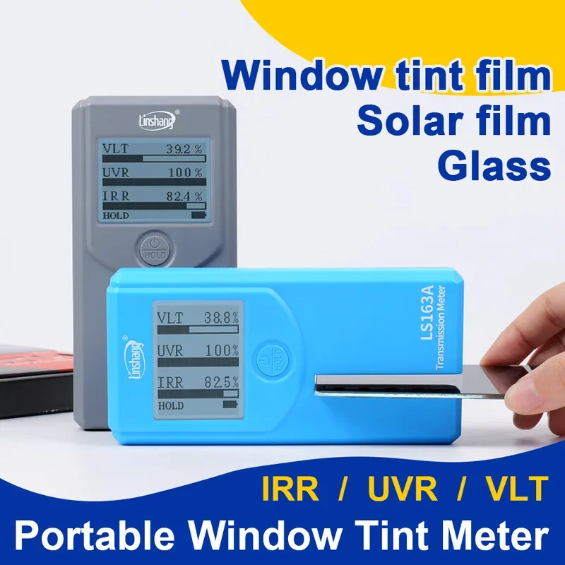 Car Window Tint Meter Solar Film Tester Vlt Transmission Meter Rugged Rotatable Screen for Automotive Window LS163 LS163A