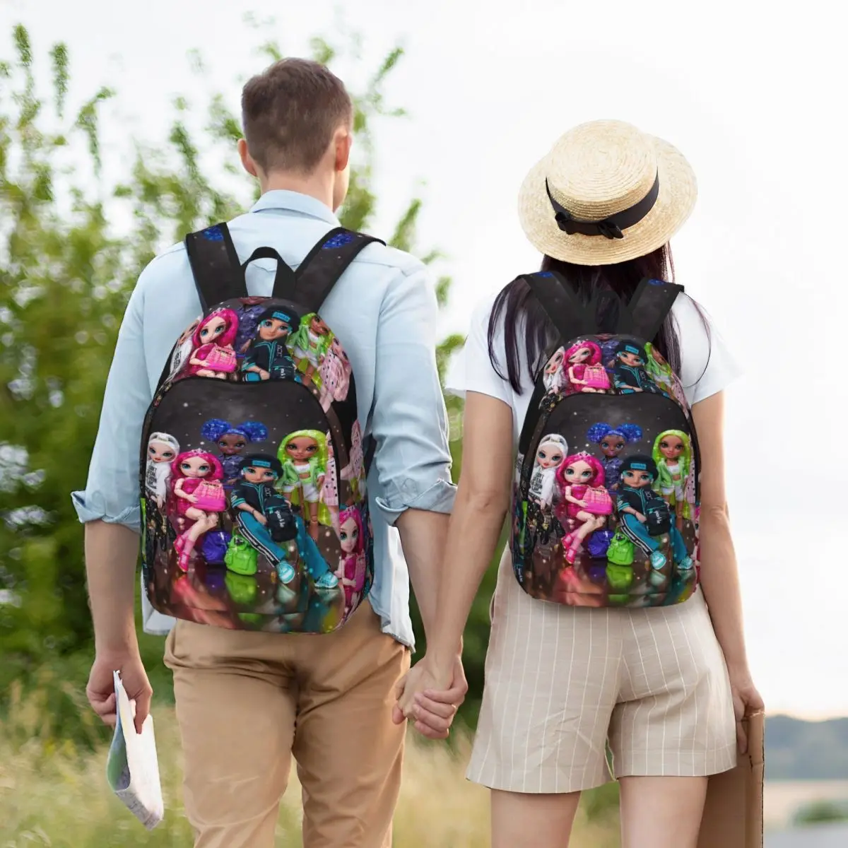 حقيبة كتب مدرسية للمراهقين من ماركة Rainbow Jr ، حقيبة Daypack للمدارس الابتدائية العليا