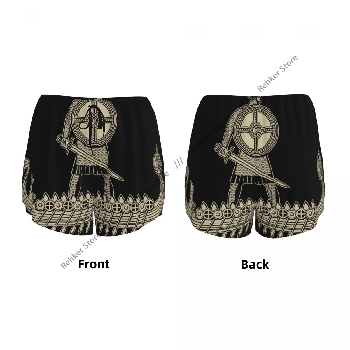 Women Yoga Shorts Old Norse Viking Warrior Lightweight Athletic Quick Dry Breathable Outdoor Running Shorts