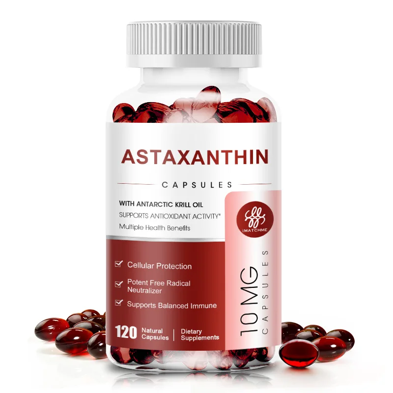 iMATCHME Haematococcus Pluvialis, Astaxanthin Capsules, Omega 3 Complex, Brain and Heart Health EPA and DHA Healthy Food