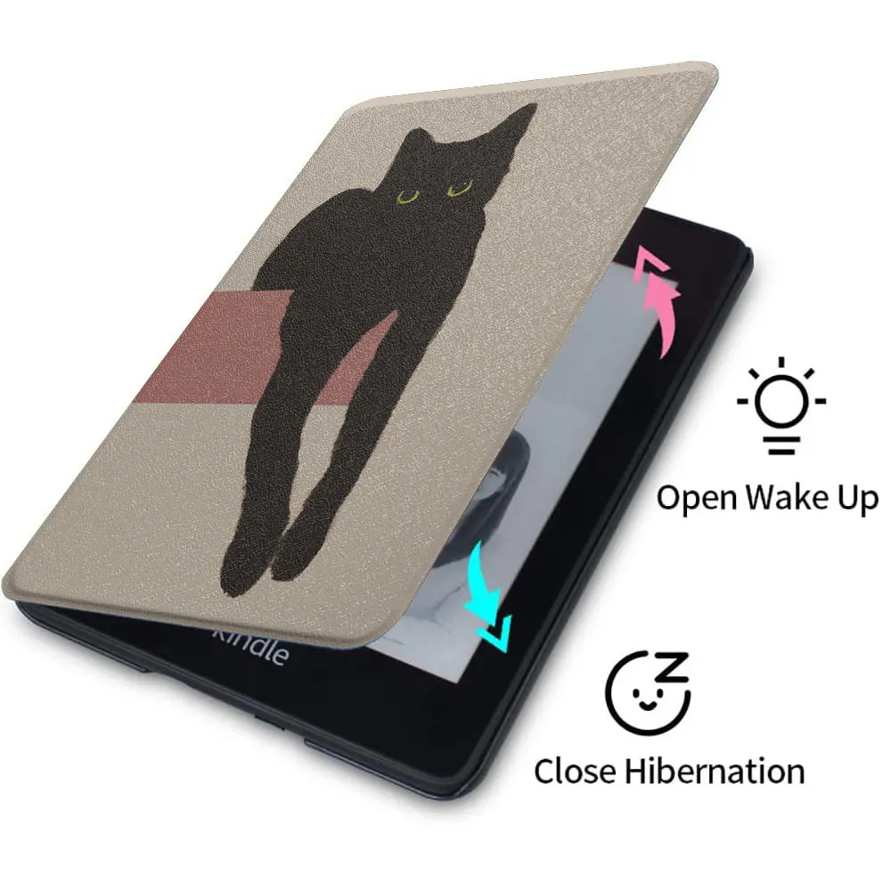 kindle case well behaved cat pattern paperwhite4th Silicone soft shell  funda 2021 11th  8th generation