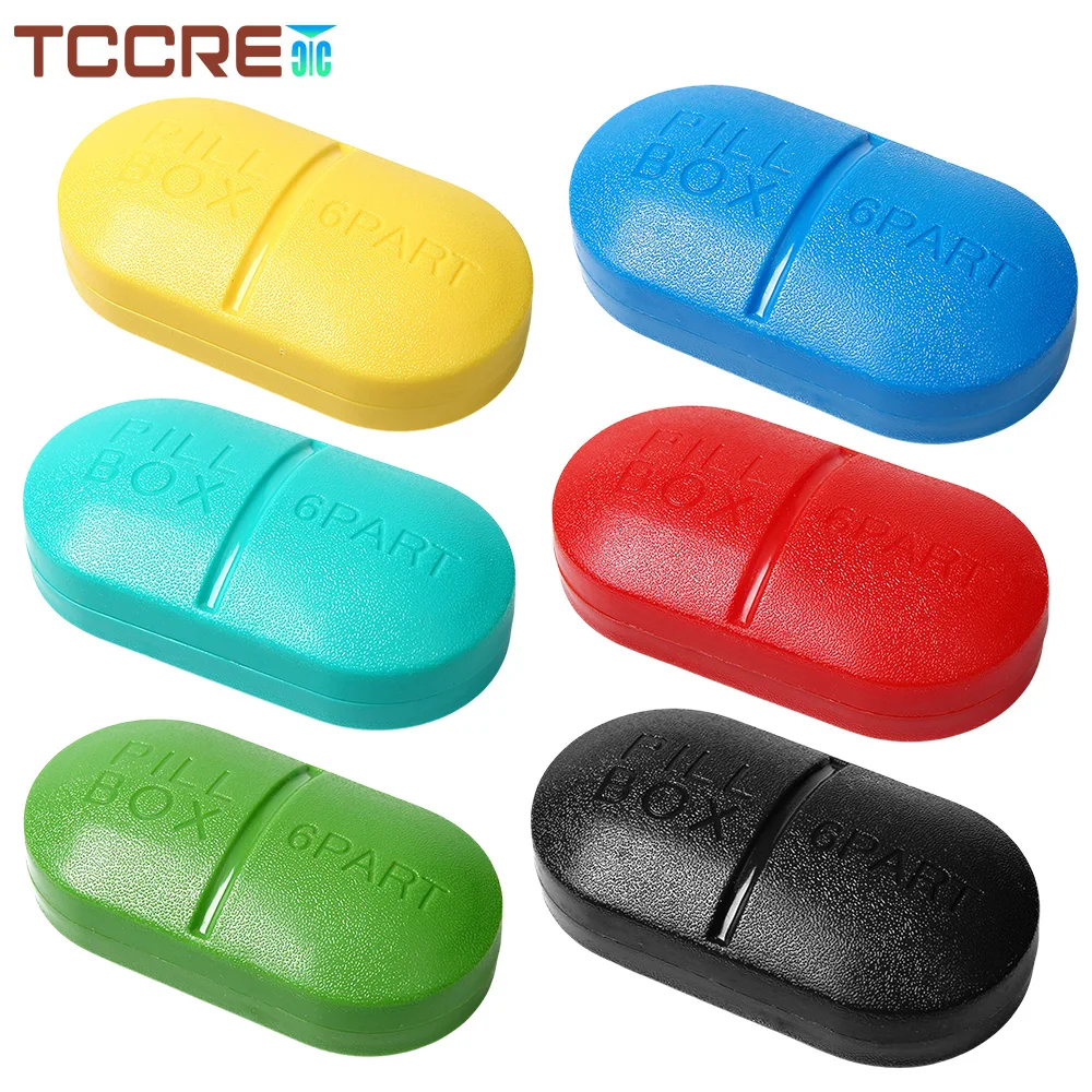 

1PCS Travel Pill Organizer with 6 Compartments, Pill Case for Vitamins, Supplements, Medicine Pill Container for Purse