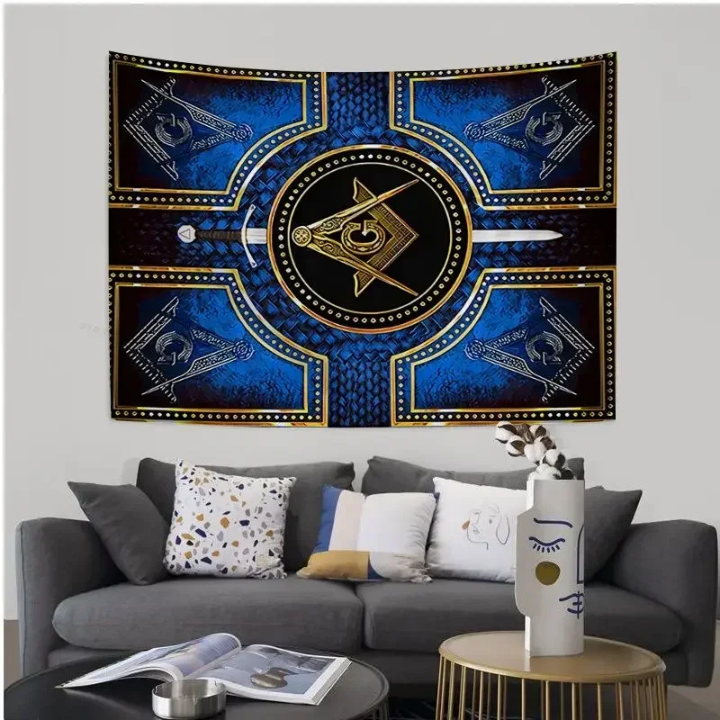 Masonic Mason Illuminati Printed Large Tapestry Japanese Tapestry Anime Art Home Decor