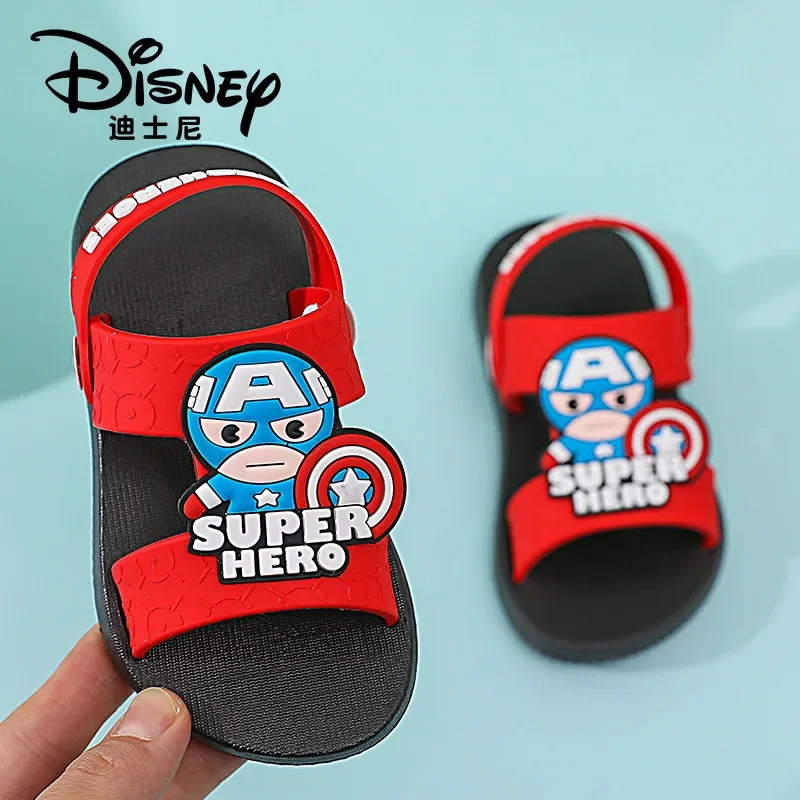 Disney Kinder Garten Schuhe Baby Junge Mädchen Cartoon Spiderman Captain America Minnie Sandale Sommer Kinder Nicht-slip Strand Pantoffel