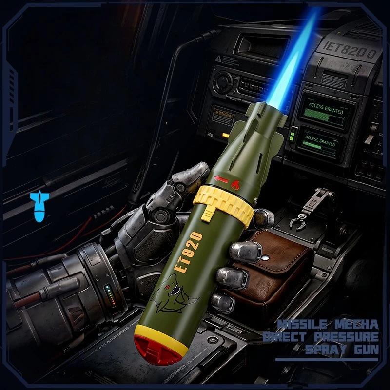New 1300c Torpedo Shaped Multifunctional Direct Injection Welding Gun Lighter High-end Windproof Outdoor Ignition Gas Lighter