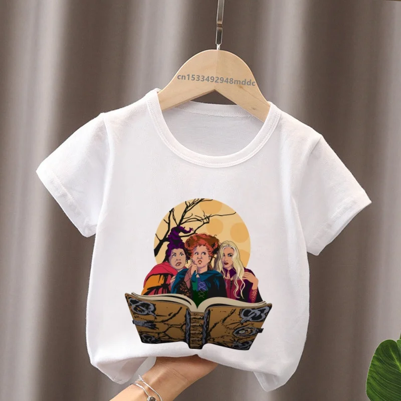 

Witches Crew Sanderson Sister Hocus Pocus Halloween Print Kids T-Shirts Girls Clothes Baby Boys T shirt Summer Children Tops