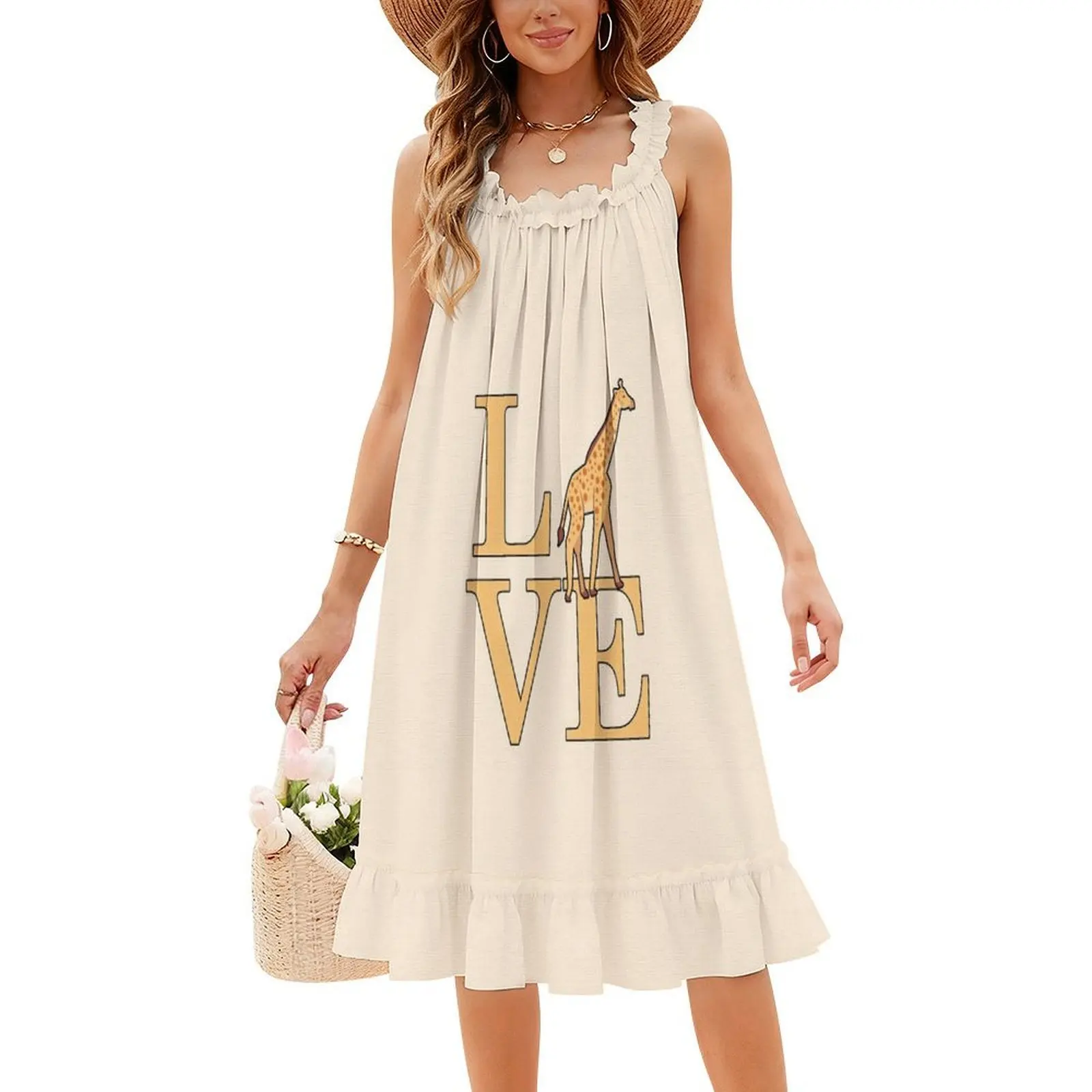 أحب الزرافة. فستان هيب هوب نسائي ملابس الشارع مطبوع عليه رسومات جرافيك للحفلات والنوادي ملابس أطفال الزرافة الحب الزرافة والزرافة المضحكة للنساء #4