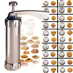 Stainless Steel Cake Cream Decorating Gun Sets Cookie Making Machine Nozzles Mold Pastry Syringe Extruder Kitchen Baking Tools