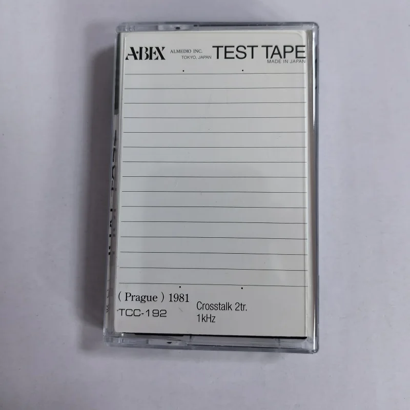 ABEX Test Tape TCC-192 Cross talk 2tr 1kHz-10dB,Crosstalk Test Tape, Crosstalk Check, 120 μs