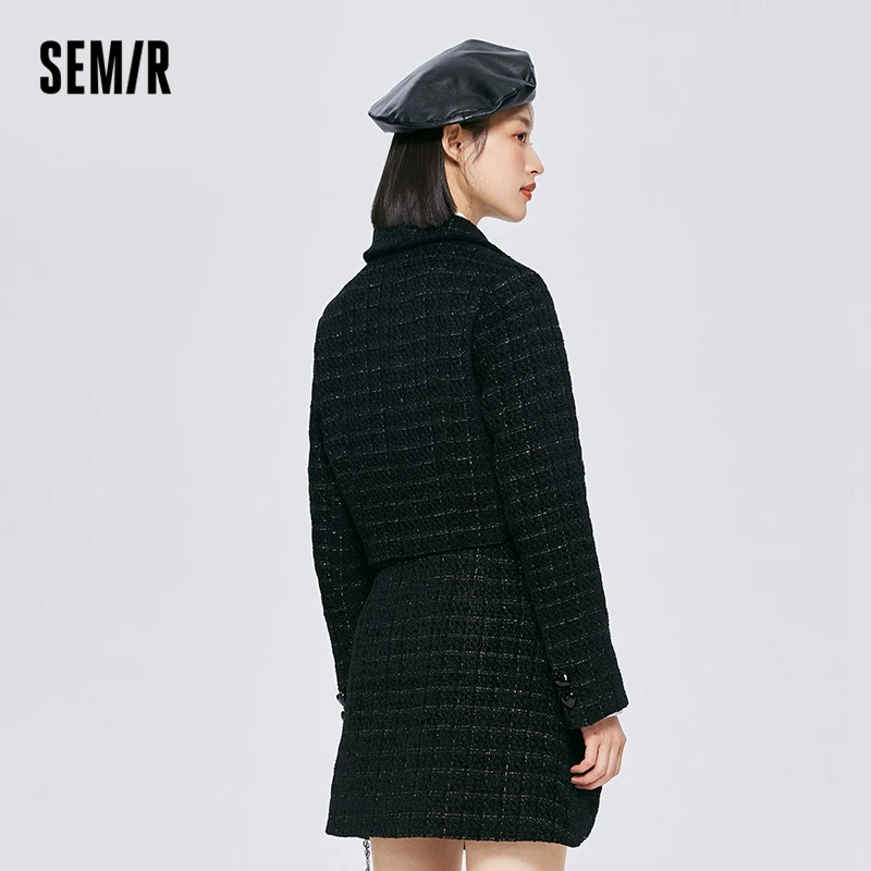 Semir Blazer Women Short Love Casual Suit 2022 Autumn New Texture Suit Sweet And Cool Style Women