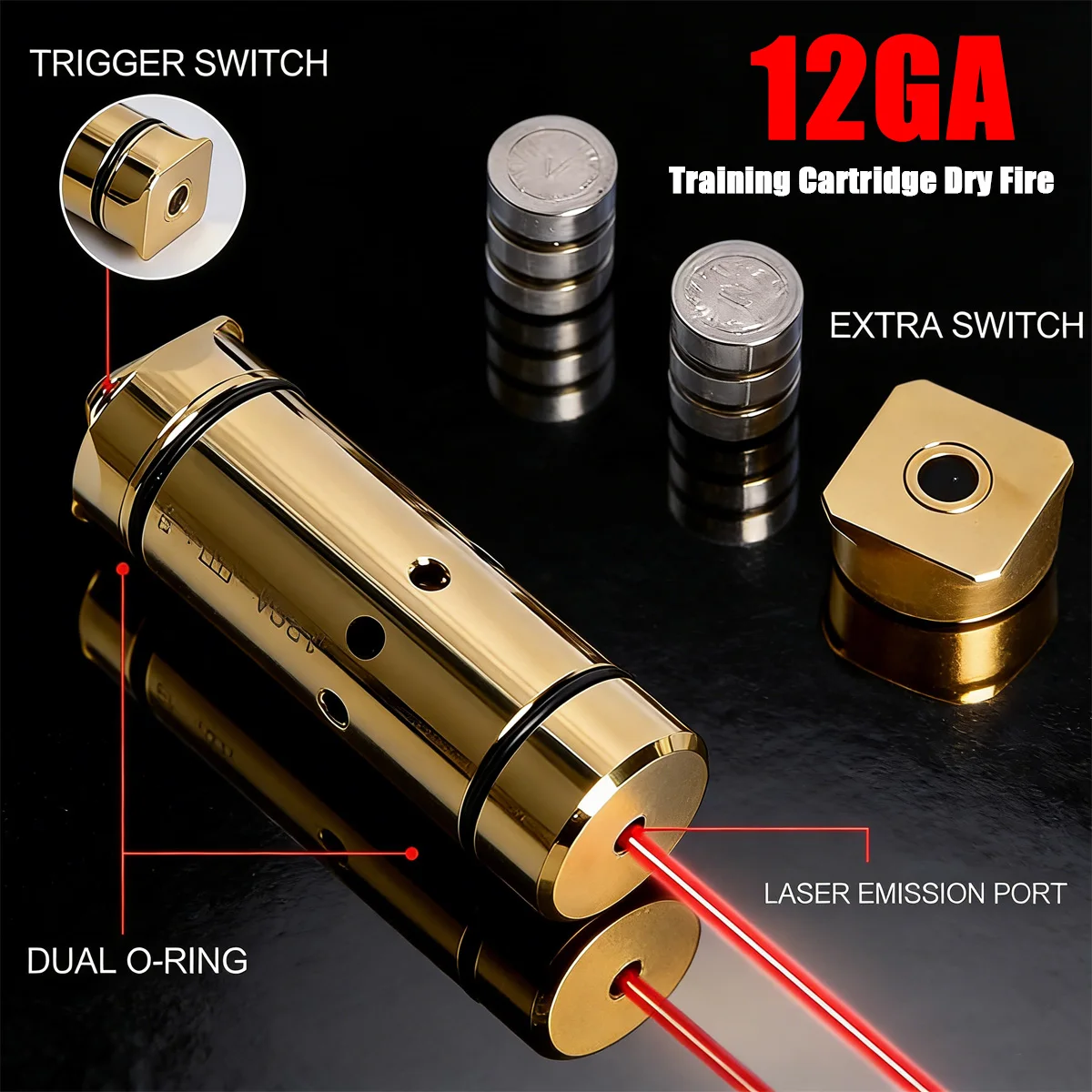 

Тренировочный патрон 12GA 9X19мм 7.62x39 для сухой стрельбы, тактический лазерный тренажер для пистолета, для отработки навыков стрельбы и развития навыков владения оружием