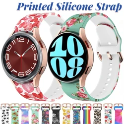Printed Silicone Strap For Samsung Galaxy Watch 4/5/6/7 40mm 44mm 5Pro 45mm Color Bracelet Band Watch 6 4 Classic 47mm 46mm belt