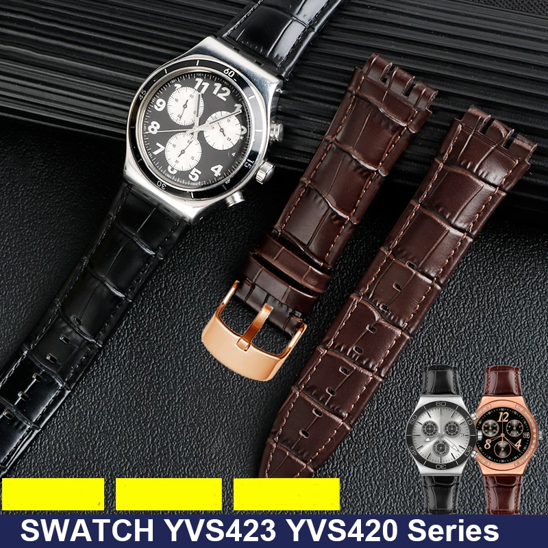 

Genuine Calf Leather Watchband Steel Clasp 21mm For Swatch IRONY YOS440 449 448 401G 420 Woman Watch Strap Bracelet Wrist Men