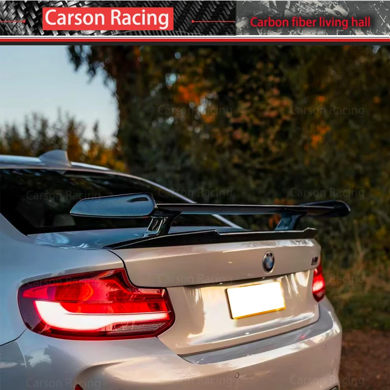 For BMW F22 F87 M2 M2C Real Carbon Fiber MP Style Rear Trunk Lid Car Wing Ducktail Lip Spoiler Sport Styling