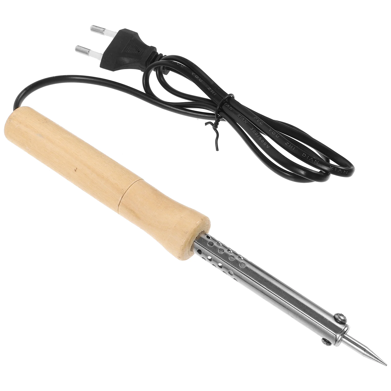 Electric Soldering Iron Wooden Handle Welder Tool Electronic Welding Heavy Portable