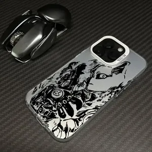 Apple iPhoneのJojos Bizarre Adventure Art Coque 16e 16 14 15 13 11 Pro Max Case 15 Plus 12 13 Mini 16eショックプルーフ電話カバー 8ベストセールスジョスビザールアドベンチャー-8