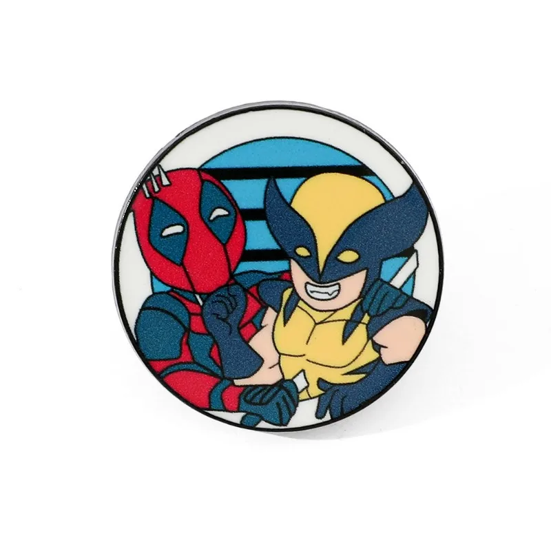 Broche en émail de dessin animé Disney Deadpool et Wolverine, insigne en métal Spider-Man drôle, accessoire de cosplay, cadeau d'anniversaire