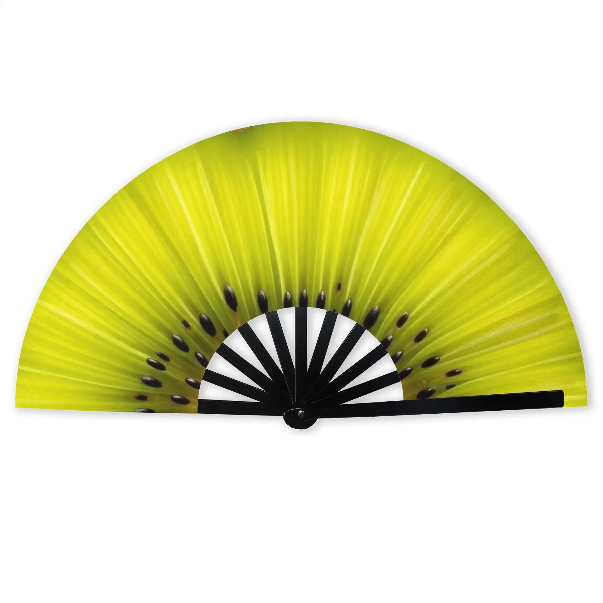 Éventail pliant traditionnel rétro à motif de fruits, style chinois, en polyester de haute qualité, cadeau, éventail décoratif exquis