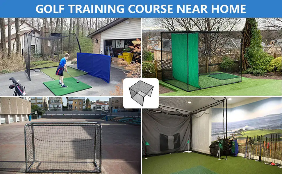 Сеть для занятий гольфом, игровая система для игры на открытом воздухе, система для гольфа 9,8 фута * 9,8 фута * 9,8 фута, сетка для практики, зеленая большая тренировочная сетка