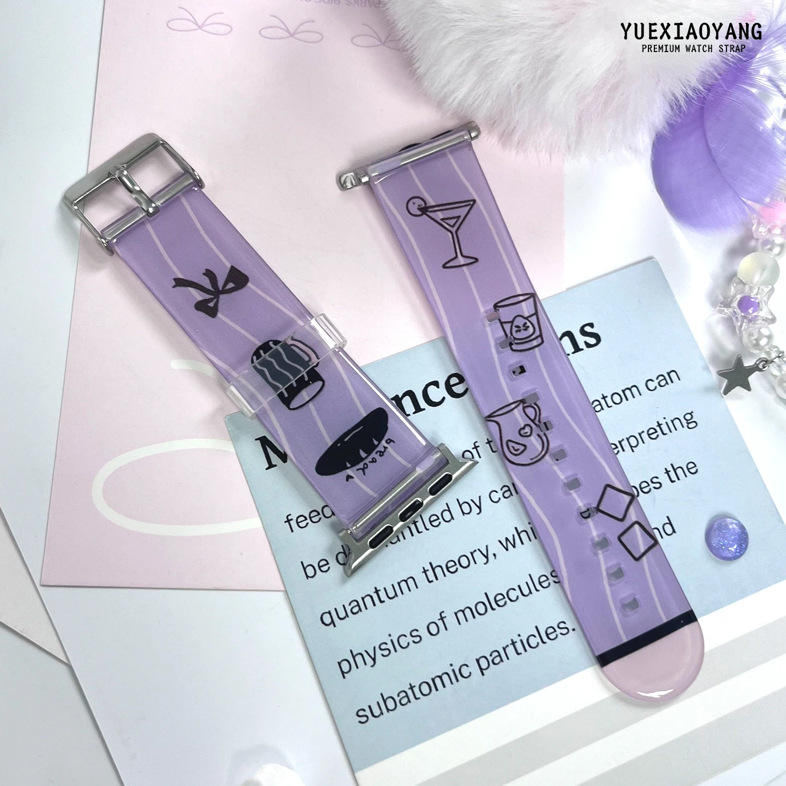 

Transparent Minimalist Band for Apple Watch Series 10/9/8/7, Compatible with 38mm 40mm 41mm 42mm iWatch Soft Silicone Strap