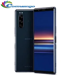 Телефон Sony Xperia 5 J8210 J9210, японская версия, мобильный телефон 4G LTE, 6,1 дюйма, Восьмиядерный, 6 ГБ и 64 Гб/ГБ, 13 МП и 5 МП, сканер отпечатков пальцев, Android