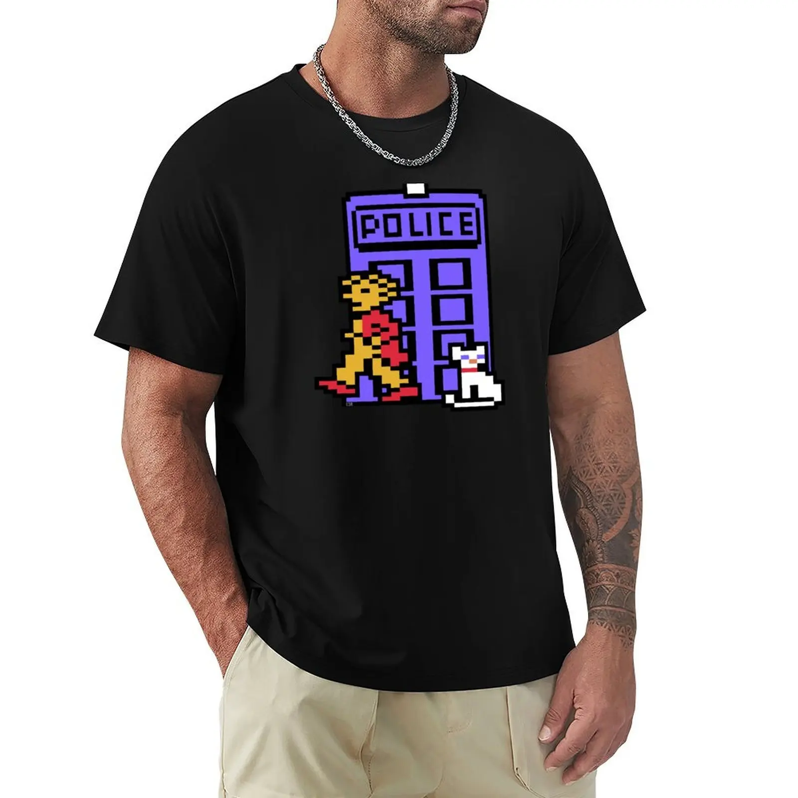 Mines of Terror - Commodore 64 Version T-Shirt Big and Tall Basic Tee Shirt