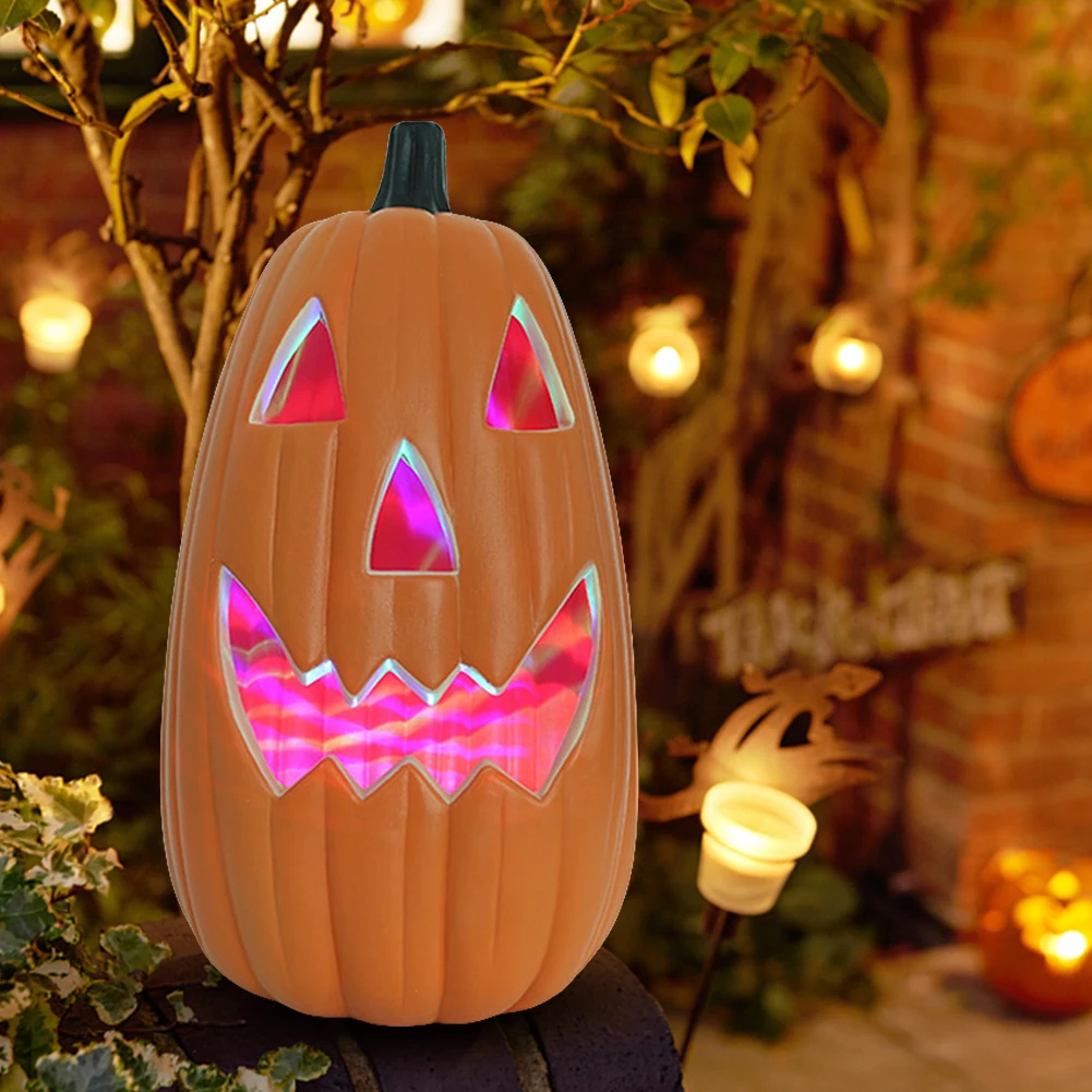 Halloween LED Pumpkin Lantern Glowing Pumpkin Decor Battery Operated Light Up Pumpkin for Halloween Indoor/Outdoor Decorations