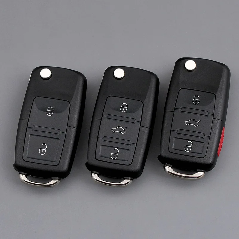 1pc 2-3 keys Car'S Replacement Key Housing For Vw B5 Kd Sub Machine Passat Skoda Polo Lavida Bora Sagitar Folding Remote Control