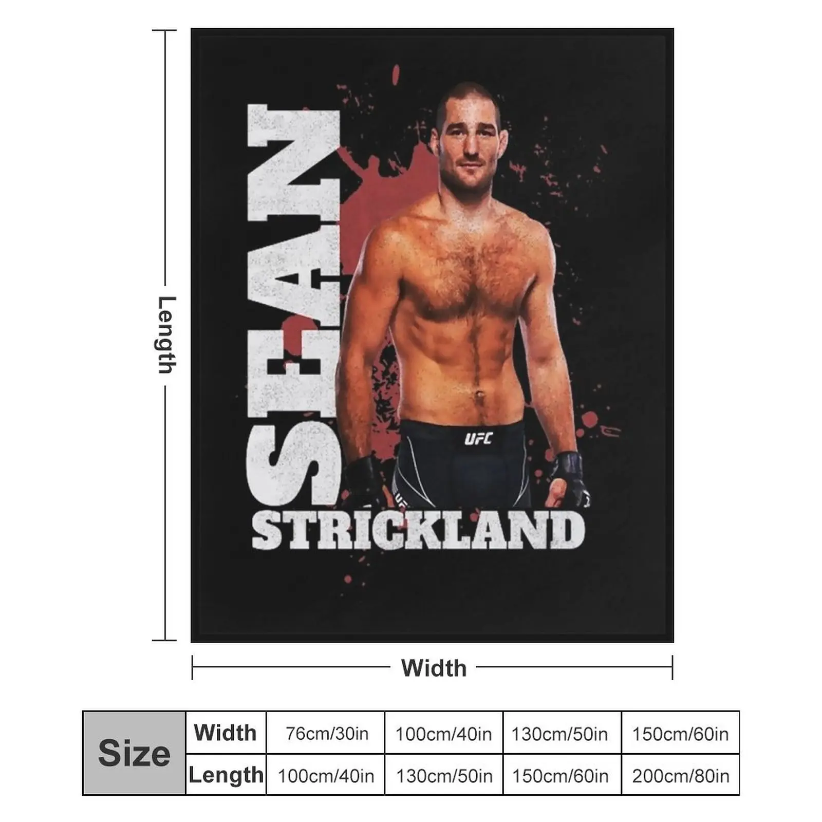 sean strickland Fighter Throw Blanket anime for babies Blankets