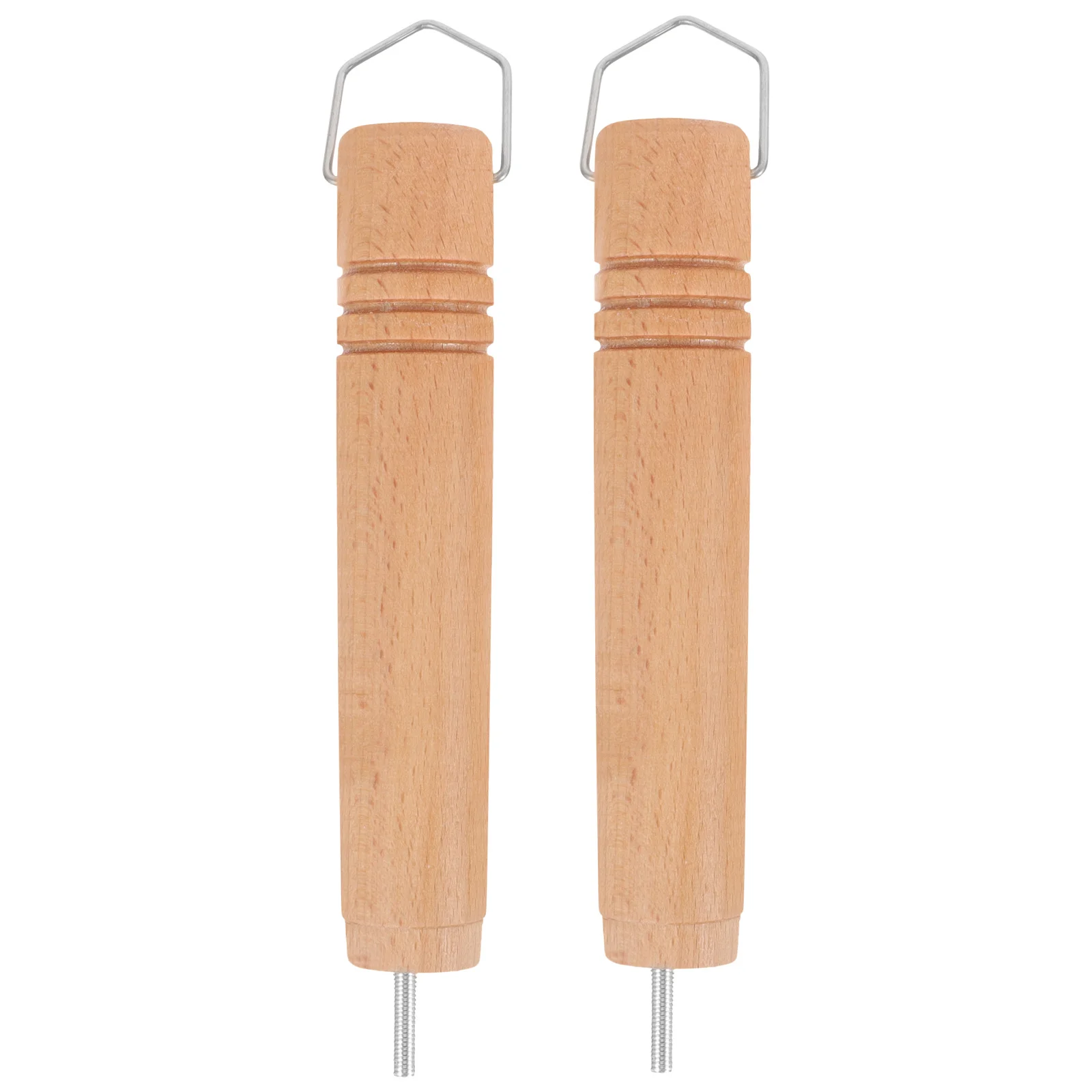 

2Pcs Wooden Pot Handles Premium Stainless Steel Heat Resistant Replacement Pan Handle Universal Cookware Accessories